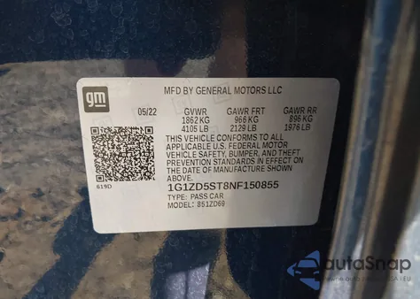 2022 Chevrolet Malibu Fwd Lt из США, поврежденный, VIN 1G1ZD5ST8NF150855